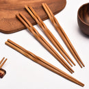 Axyaa Bamboo Chopsticks Set 24cm Carbonized Fried Dough Twists 5 pairs Dinnerware Home Hotel