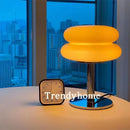 Stained Glass Desk Lamp for Children's Bedroom with Egg Tart Design - Axyaa Brand