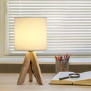 Nordic Country Style Wooden Tripod Fabric Floor Lamp by Axyaa - Warm Home Lighting