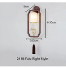 Axyaa Solid Wood Zen Wall Light for Living Room Bedroom Corridor Tea Room