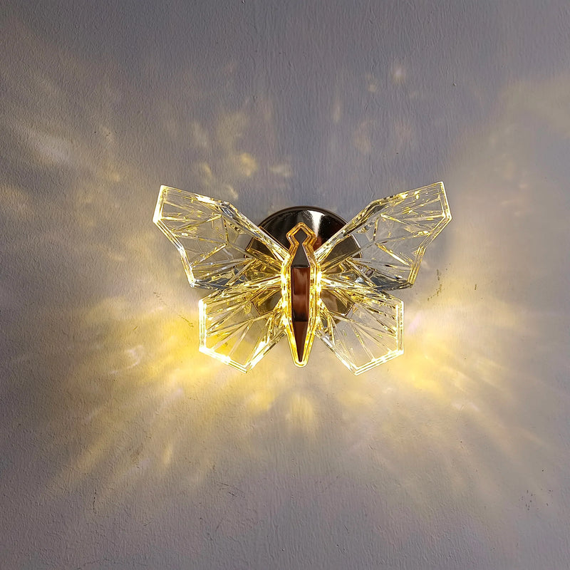 Axya Butterfly Wall Lamp: Nordic Luxury Decoration for Bedroom and Living Room