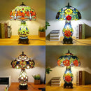 Tiffany Dragonfly Table Lamp Flower Art Deco by Axyaa