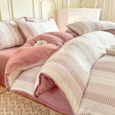 Axyaa Solid Purple Bedding Set: Soft Polyester Cover Set for Twin Queen Full Size