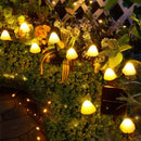 Axyaa Solar Mushroom Lights - 10/20 Patio Fairy Lights with Remote Control