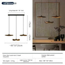 Axyaa Solid Wood Japanese Wabi-sabi Chandelier with LED for Tea Room, Restaurant, or Staircase