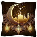 Axyaa Golden Crescent Castle Mandala Pillowcase - Elegant Ramadan Home Decor