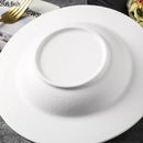 Axyaa Stone Pattern Ceramic Serving Plate Pasta Salad Soup Dish Kitchen Tableware