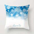 Axyaa Christmas & New Year Pattern Pillow Covers for Sofa, Bedroom, Car