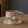 Axyaa Ceramic Coffee Cups and Saucers Set - Japanese Style Breakfast Afternoon Mugs