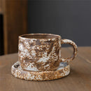 Axyaa Ceramic Coffee Cups and Saucers Set - Japanese Style Breakfast Afternoon Mugs