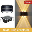 Axyaa Outdoor Solar Wall Lamp - Waterproof Up/Down Light for Porch, Balcony, Garden