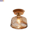 Axyaa Amber Glass LED Ceiling Lights Home Decoration Kitchen Restaurant Modern Ceiling Lamp