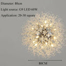 Nordic Snowflake Chandelier by Axyaa: Luxury LED Living Room Light with Atmosphere & Style