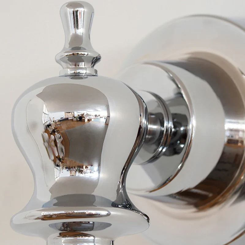 Axyaa Chrome Wall Light 3000K Sconce: Bedroom Stairs Parlor Hotel Art Deco