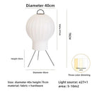 Axyaa Silk Jellyfish LED Floor Lamp with Paper Shade - Vintage Wabi-Sabi Style