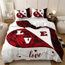 Axyaa Floral Alphabet Design Bedding Set: 1 Duvet Cover, 2 Pillowcases