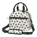 Axyaa Dog Paw Print Insulated Lunch Bag - Thermal Portable Bento Pouch