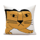 Axyaa Geometric Brown Embroidery Cushion Cover 45x45cm for Home Decoration