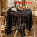Axyaa Lace Tablecloth - White Retro French Cover for Tables