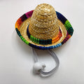 Axyaa Pet Sombrero Hat: Cute Dog Cat Straw Sun Hat with LED Lights