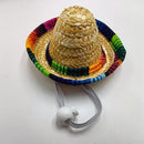 Axyaa Pet Sombrero Hat: Cute Dog Cat Straw Sun Hat with LED Lights