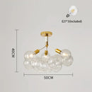 Axyaa Modern Bedroom LED Bubble Glass Pendant Light Warm Atmosphere and Eye Protection