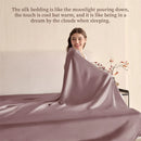 Axyaa Mulberry Silk Flat Bed Sheet – Ultra Soft Luxury Top Sheets Bed Linen