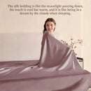 Axyaa Mulberry Silk Flat Bed Sheet | Ultra Soft Luxury Top Sheet Bed Linen