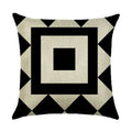 Axyaa Abstract Geometry Linen Pillowcase 45*45cm Square Home Sofa Decor Cover