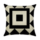 Axyaa Abstract Geometry Linen Pillowcase 45*45cm Square Home Sofa Decor Cover