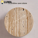 Axyaa Yellow Travertine Wall Light, Natural Stone LED Sconce for Bedroom, Aisle, Restaurant