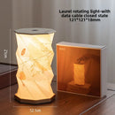 Axyaa Rotating Wood Bedside Lamp with Wireless Charger & Soft Glow Modes
