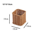 Axyaa Handwoven Rattan Wicker Serving Baskets for Bread Fruit Vegetables - 7 Styles