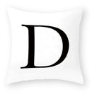 Axyaa Polyester Alphabet Cushion Cover 45X45cm for Home Sofa Decor