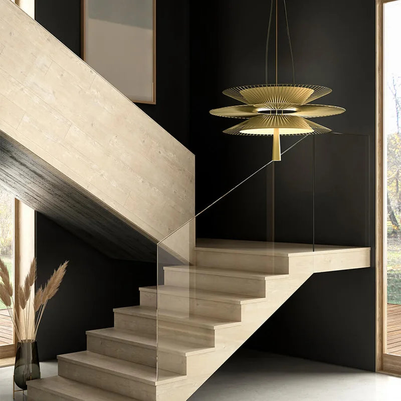 Axyaa Luxury Black Gold Chandelier for Living Dining Kitchen Island