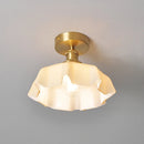 Axyaa Milky Glass LED Ceiling Lamp Modern Indoor Lighting for Living Room