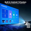 Axyaa 4K 720P WiFi 6 Android Projector 8000 Lumens 5W Speaker BT5.0