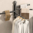 Axyaa Rotating Towel Rack & Multi-Bar Hanger Shelf for Bathroom and Kitchen