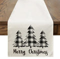 Christmas Tree Printed Table Runner by Axyaa: Festive Home Party Decor