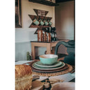 Axyaa Rustic Turquoise 16-Piece Ceramic Dinnerware Set