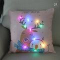 Axyaa LED Santa Claus Cushion Cover: Festive Light-Up Pillowcase for Home Decor