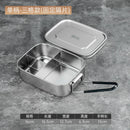 Axyaa Stainless Steel Divided Lunch Box with Lid - 800ML Insulated Food Container