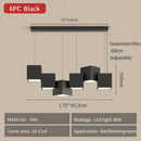 Axyaa LED Cube Pendant Lights for Modern Minimalist Style in Dining and Living Rooms