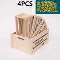 Axyaa Vintage Wooden Frame Storage Boxes Set of 4