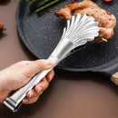 Axyaa Stainless Steel Kitchen Tongs Steak Clamp Long Handle Cooking Utensil