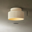 Axyaa White Bedroom Decorative Ceiling Lamp, Japanese Style Cream Apartment Décor