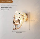 Axyaa Peacock LED Wall Lamp for Bedroom, Living Room, Corridor, and Porch Lighting