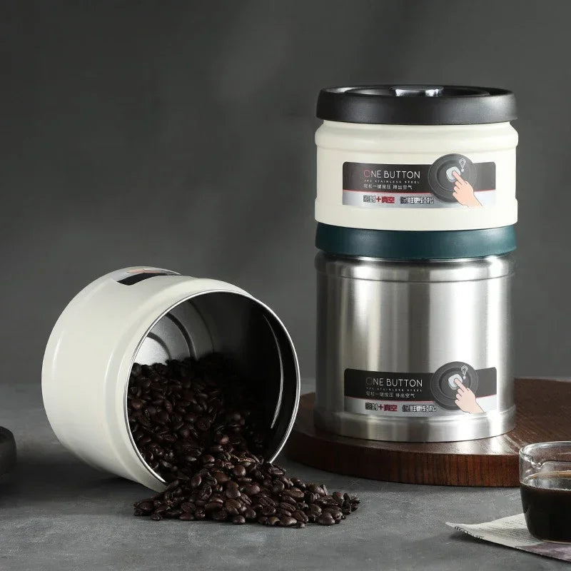 Axyaa Stainless Steel Vacuum Sealed Coffee Bean Storage Tank