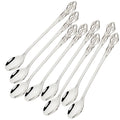 Axyaa Colorful Retro Stainless Steel Long Mixing Spoon Set for Kitchen Dining