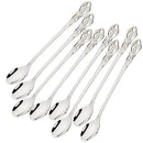 Axyaa Colorful Retro Stainless Steel Long Mixing Spoon Set for Kitchen Dining